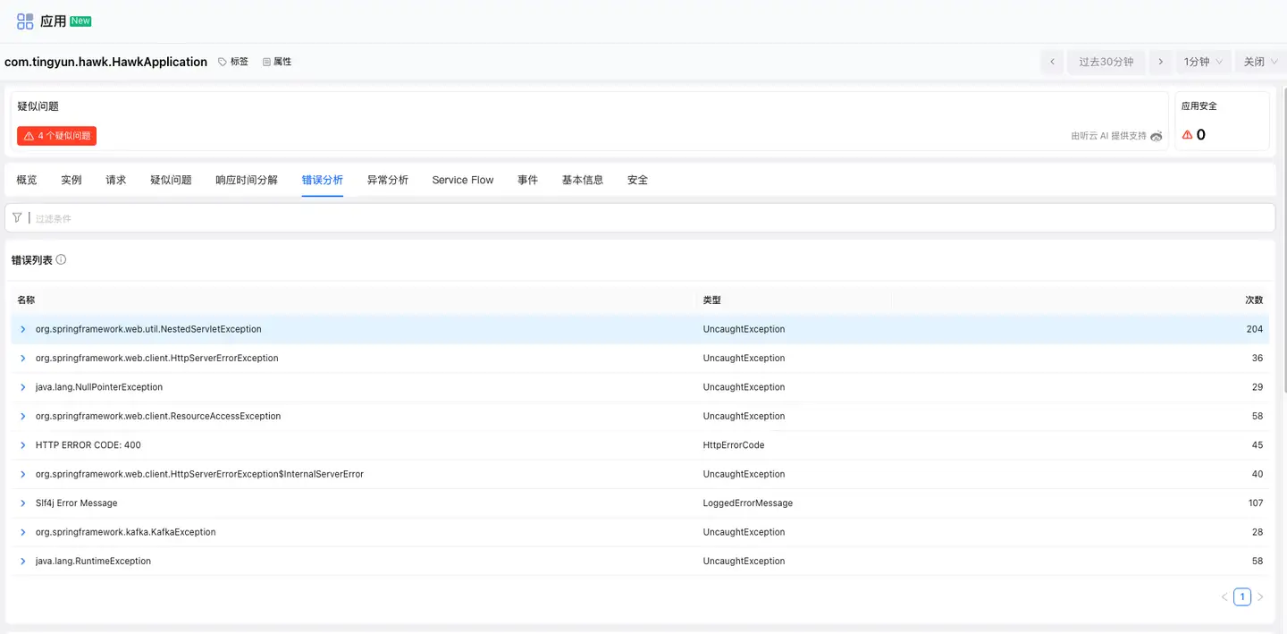 application-error-list