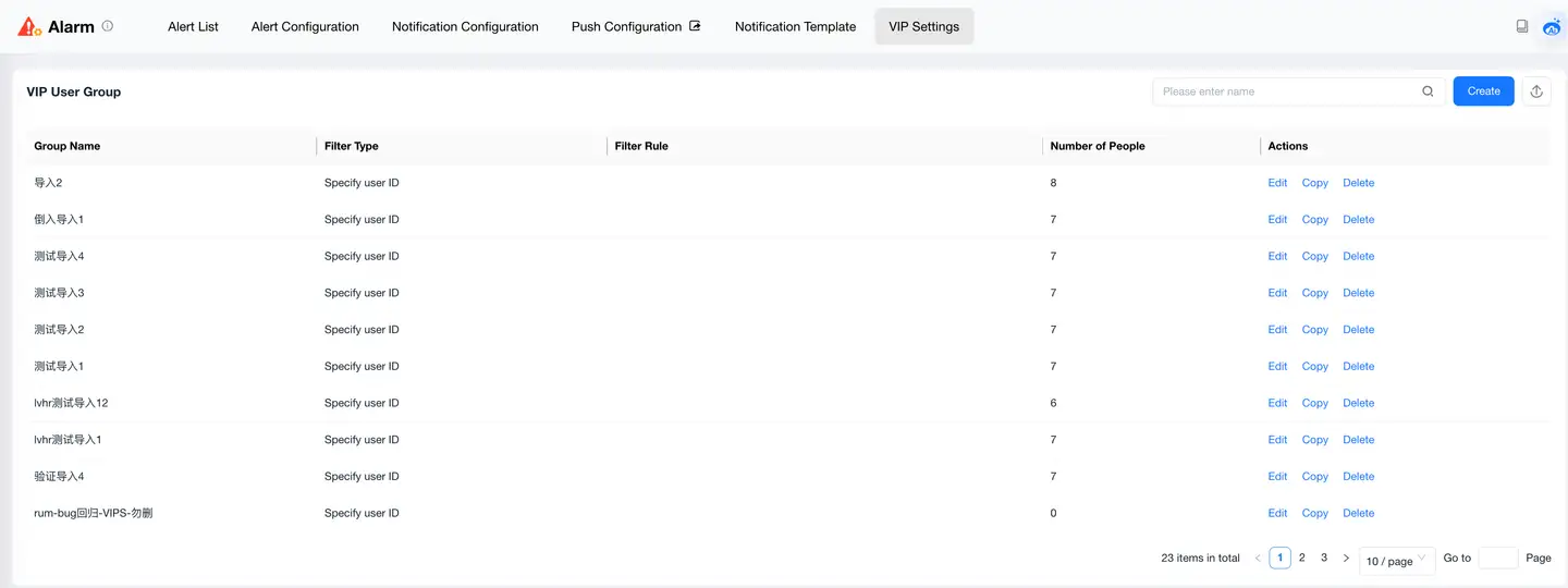 VIP User Group List Example