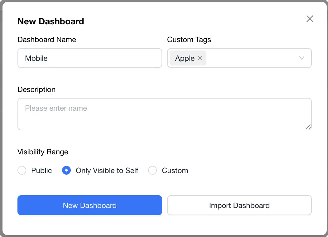 Create Dashboard